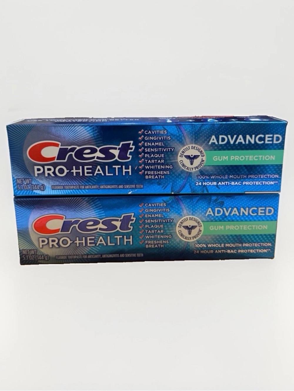 2 Crest Pro-Health Advanced Gum Protection Toothpaste - Blue